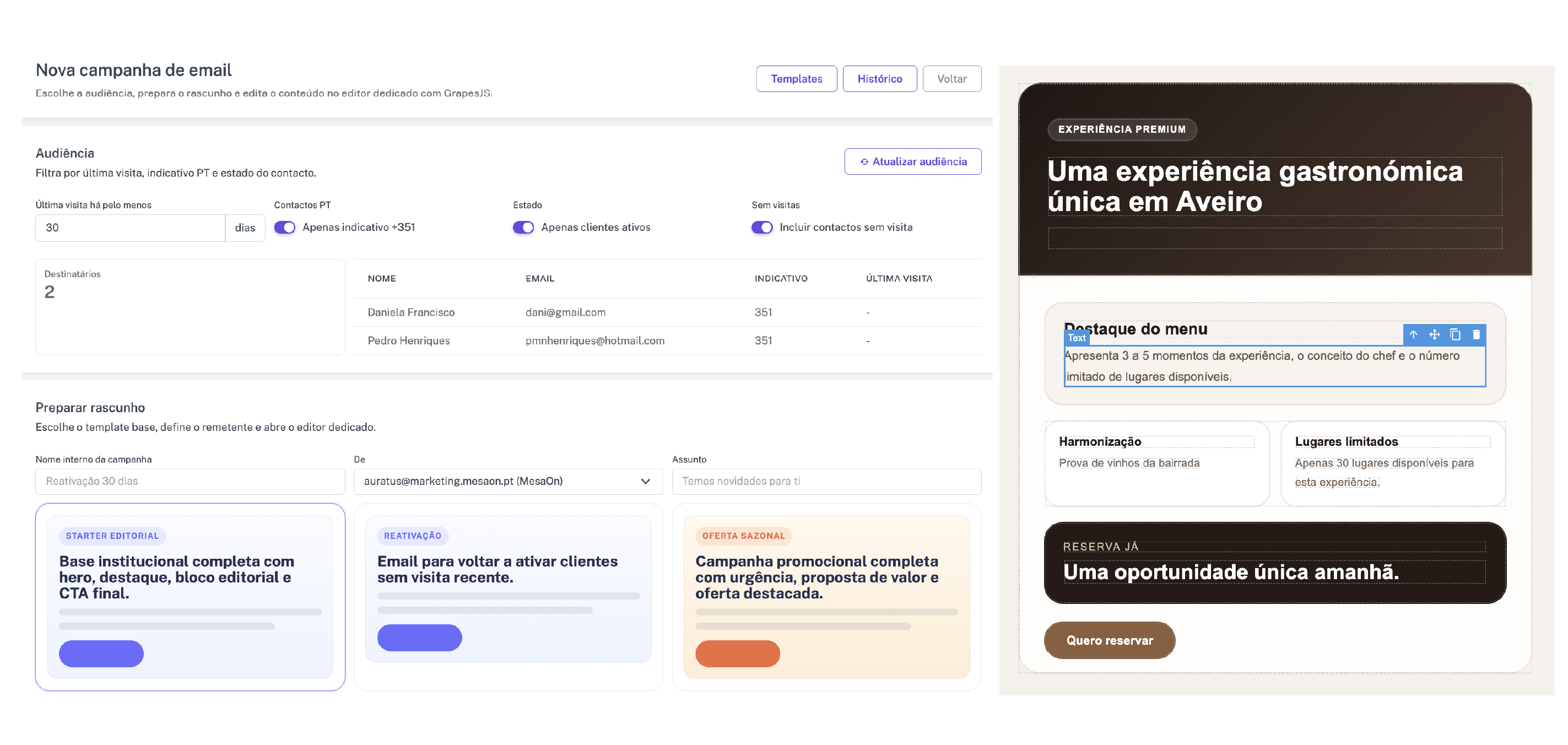 MesaOn trazer clientes de volta